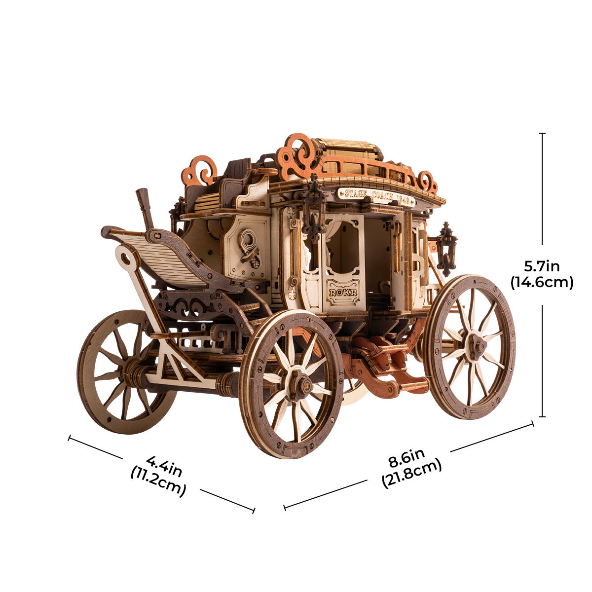 Stagecoach Mechanical Music Box 3D Puzzle