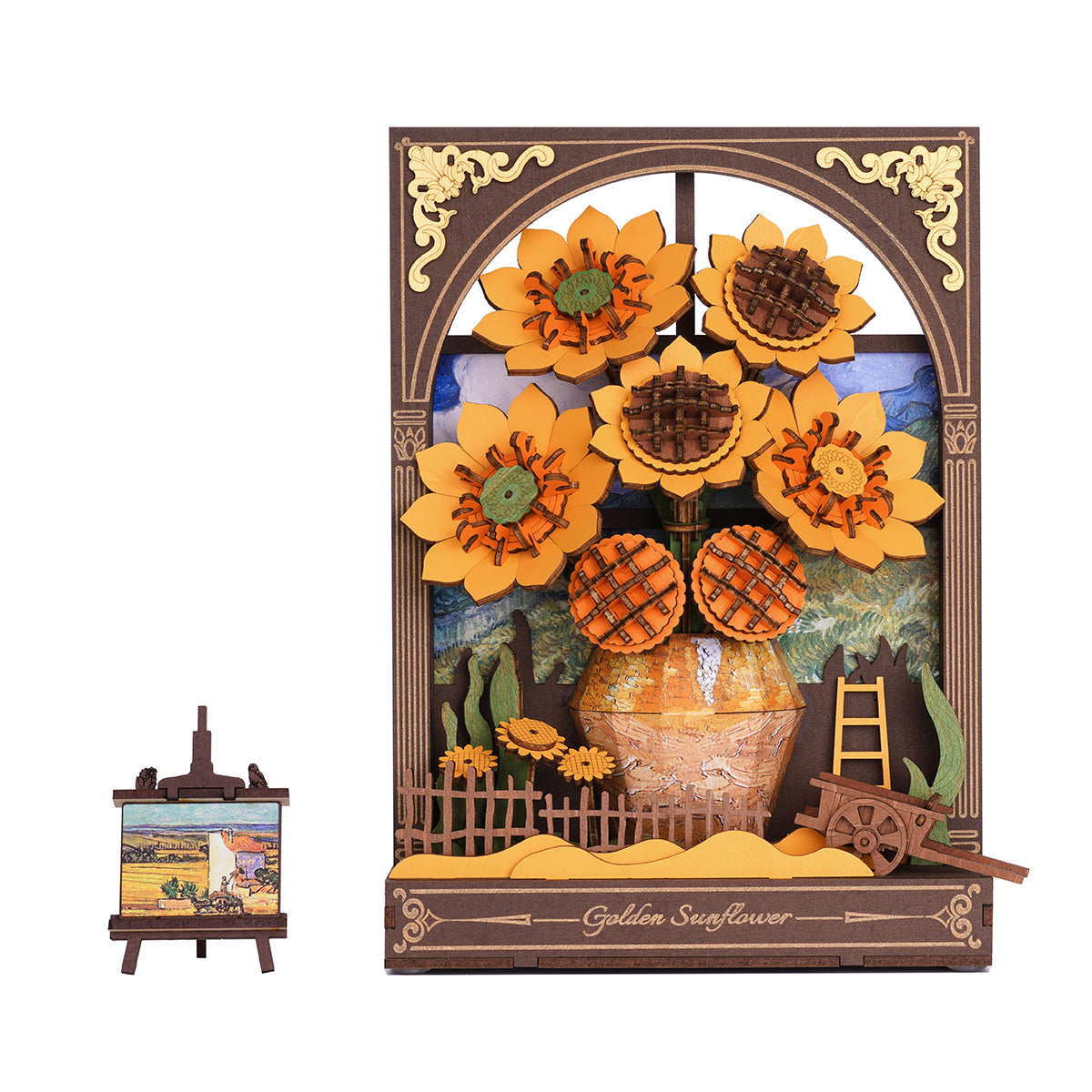 Golden Sunflower Wall Art 3D Puzzle