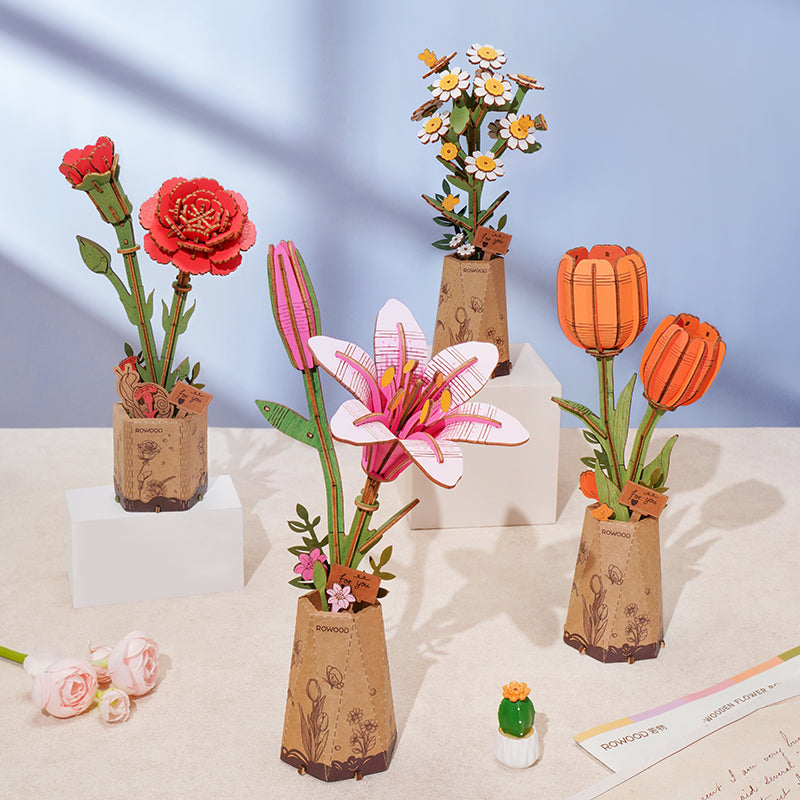 Pink Lily DIY Flower 3D Puzzle