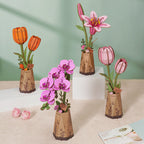 Pink Tulip DIY Flower 3D Puzzle