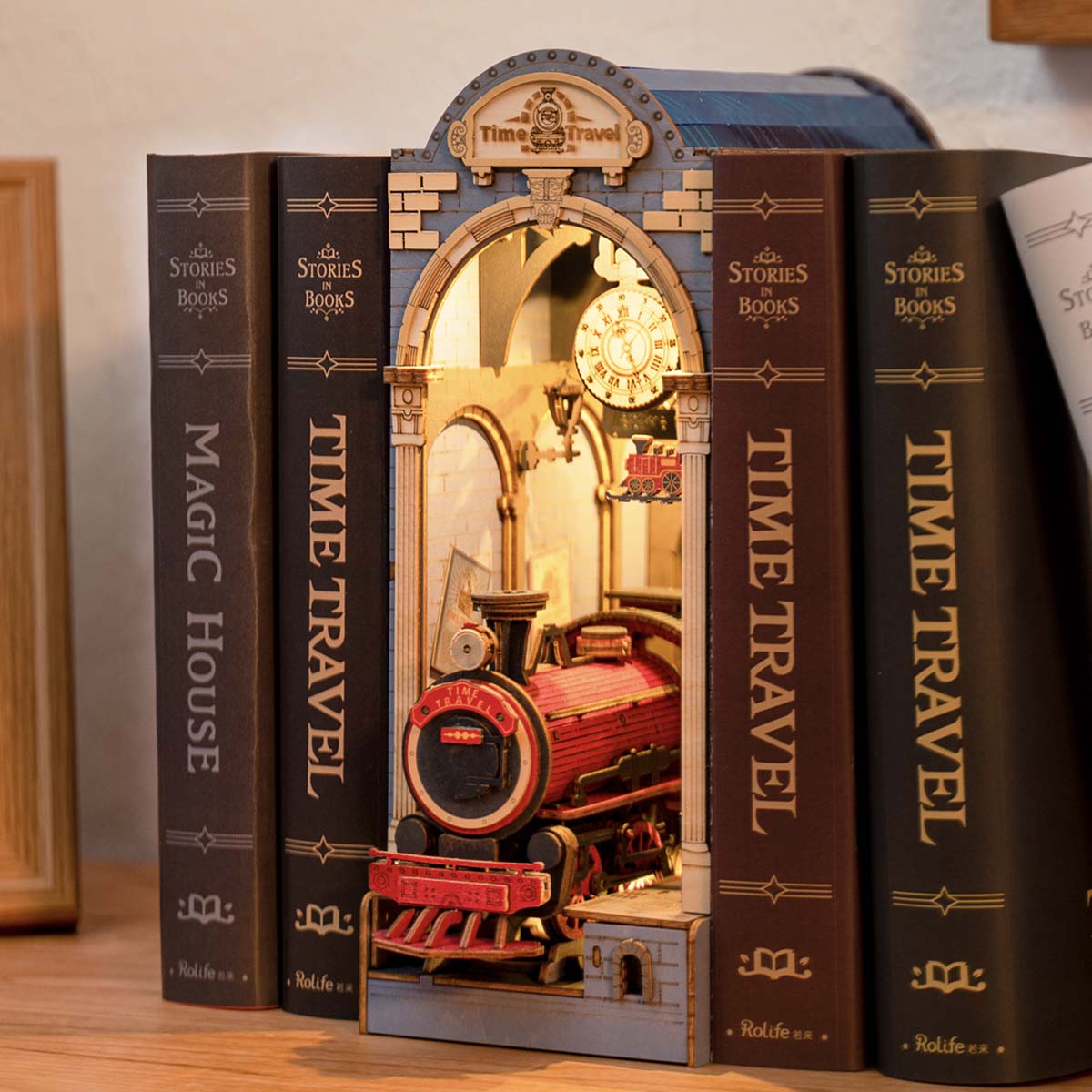 Time Travel DIY Book Nook Shelf Insert