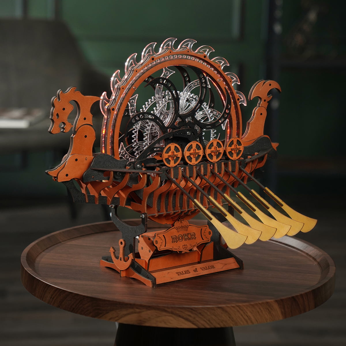 Viking Dragon Ship Mechanical 3D Puzzle