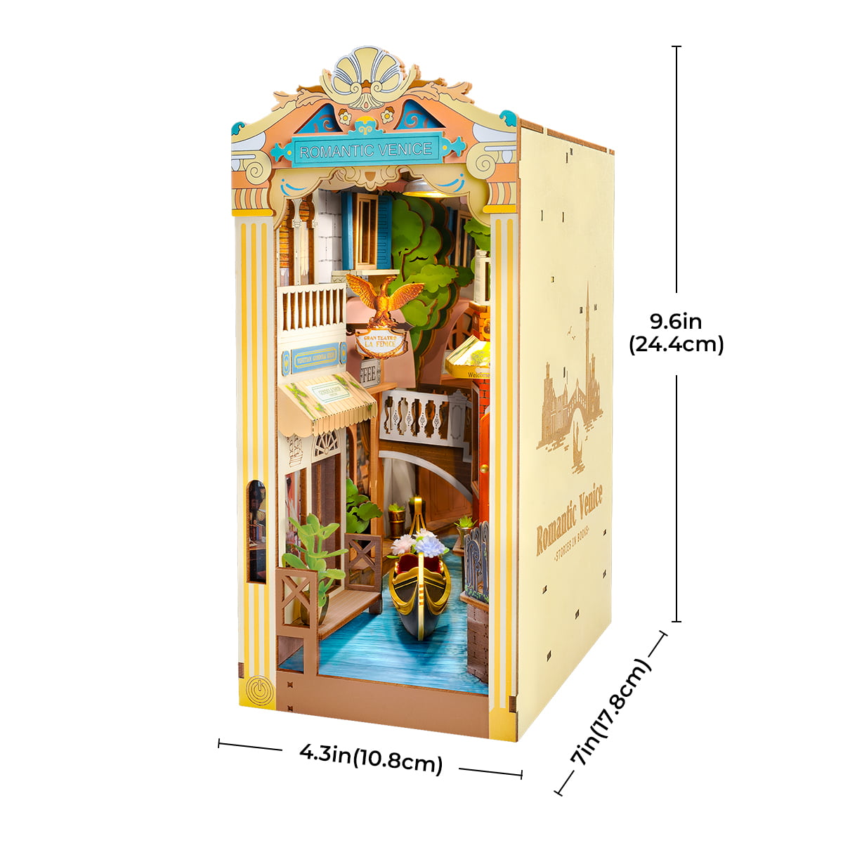 Romantic Venice DIY Book Nook Shelf Insert
