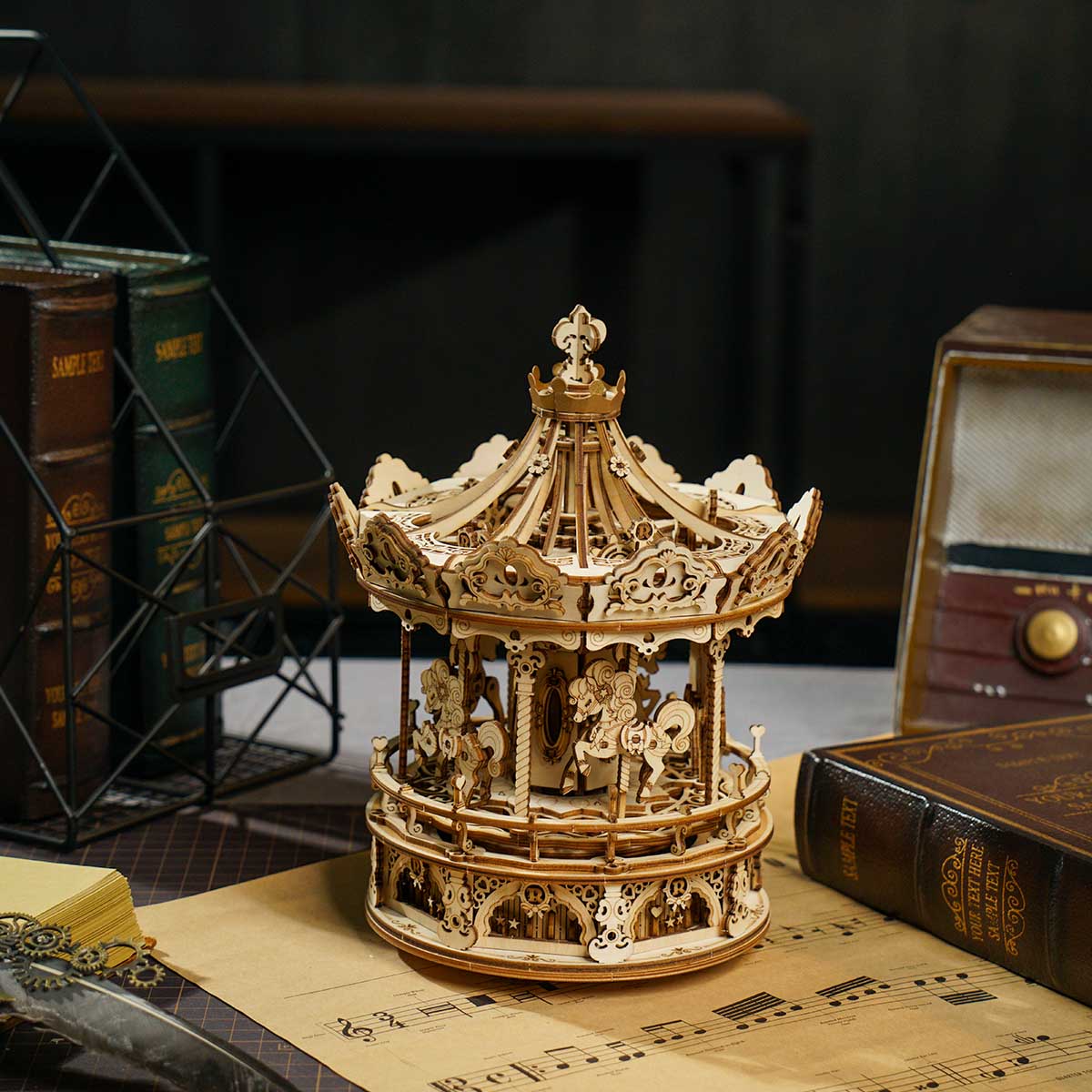 Romantic Carousel  Mechanical Music Box 3D Puzzle