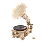 Crank Classic Gramophone 3D Puzzle (Hand Rotating)