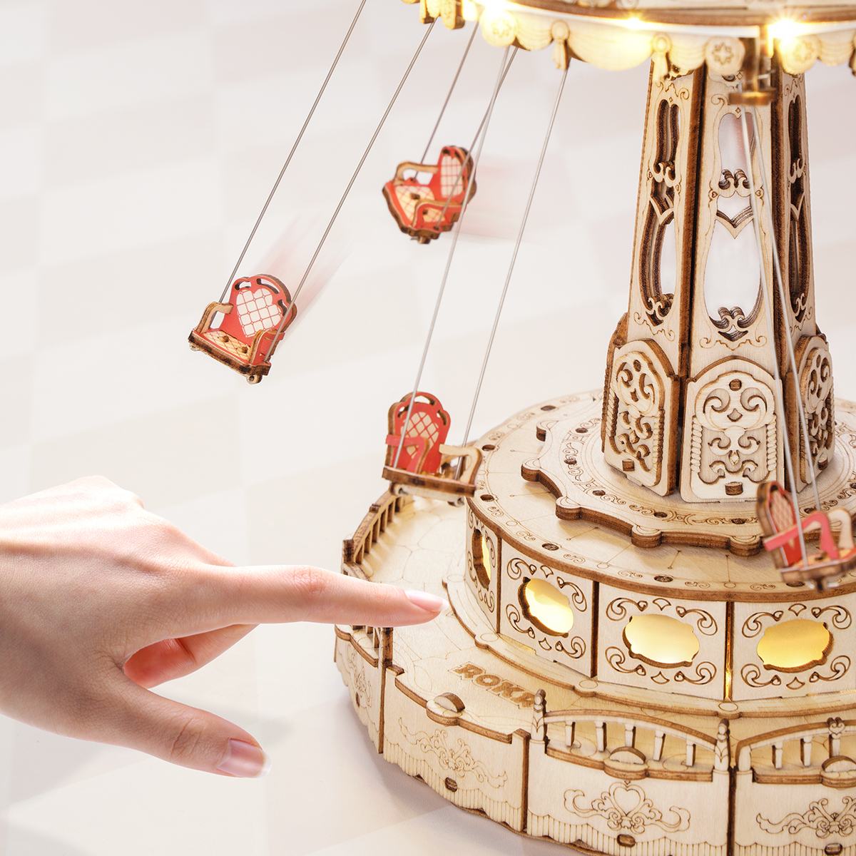 Swing Ride DIY Music Box 3D Puzzle