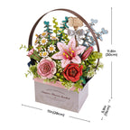 Wooden Flower Basket DIY 3D Puzzle