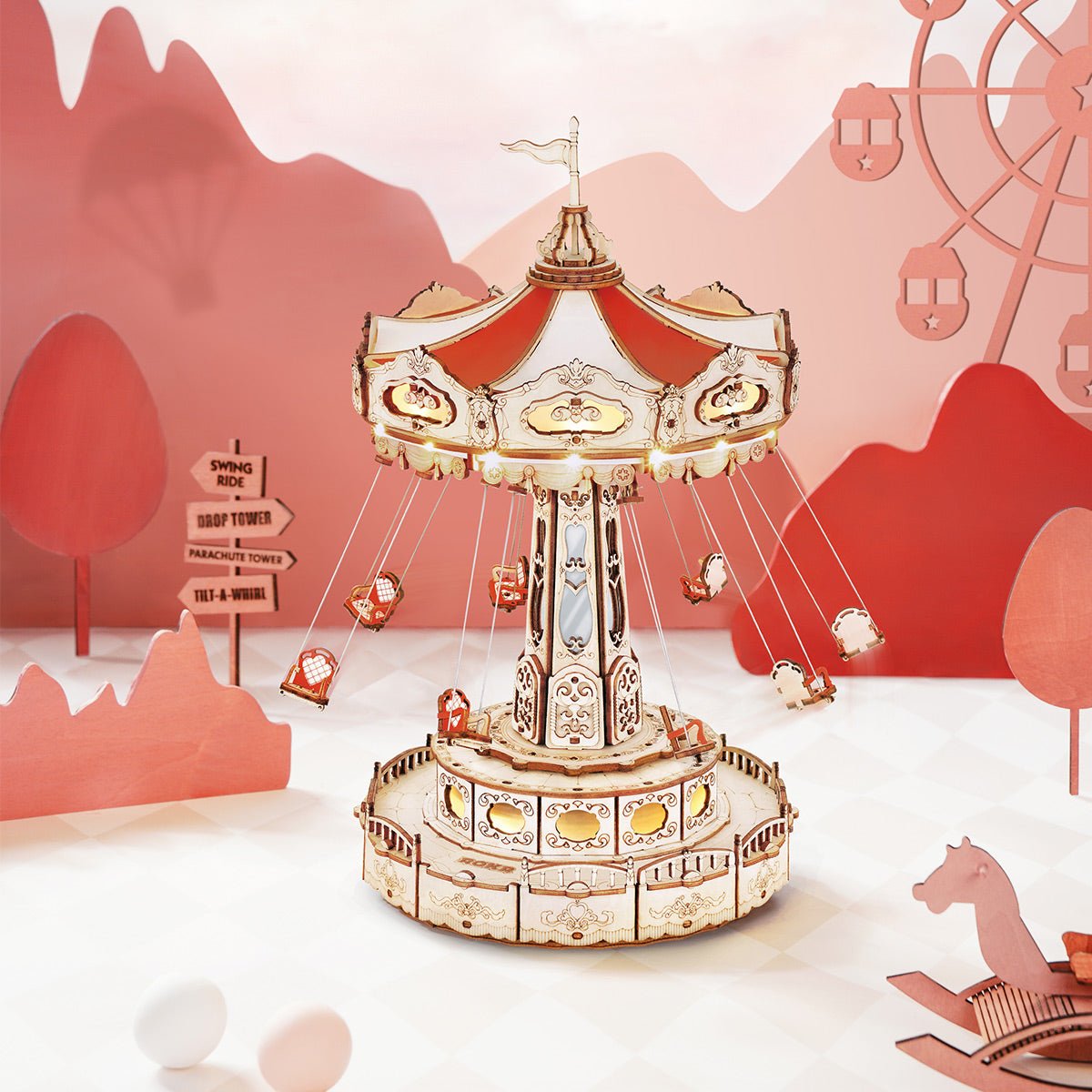 Swing Ride DIY Music Box 3D Puzzle