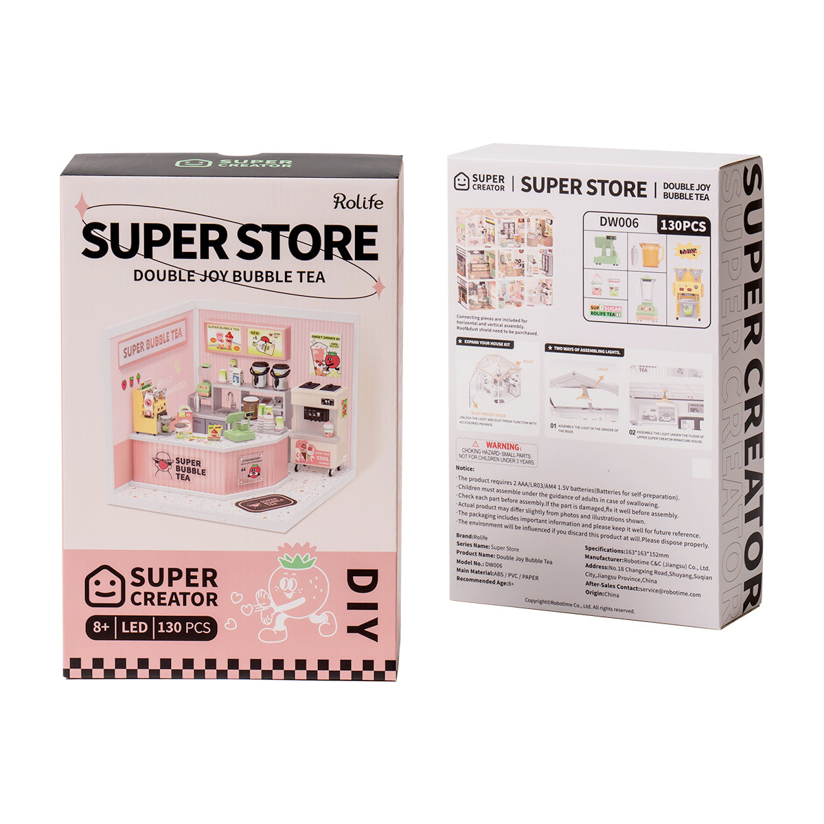 Double Joy Bubble Tea DIY Miniature House