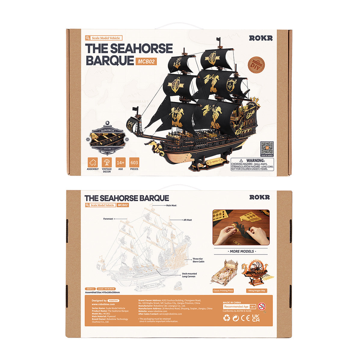 The Seahorse Barque 3D Puzzle