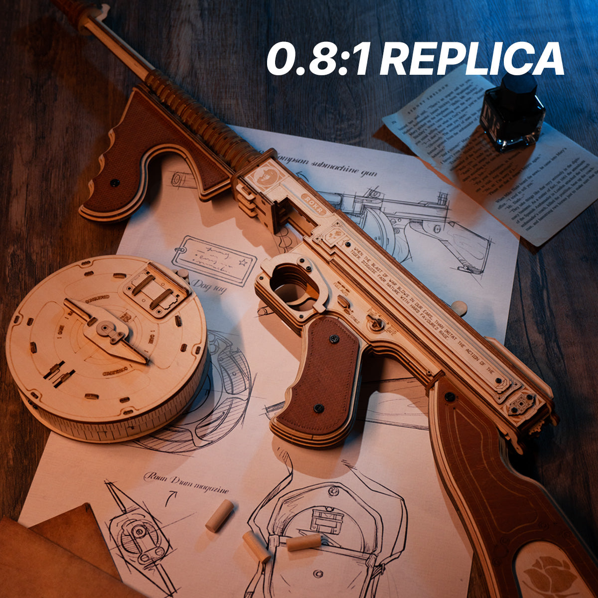 Thompson Submachine Toy Gun 3D Puzzle