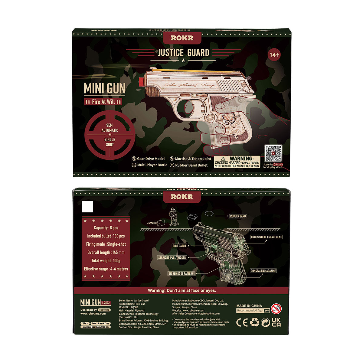 Mini Gun 3D Puzzle Toy Gun