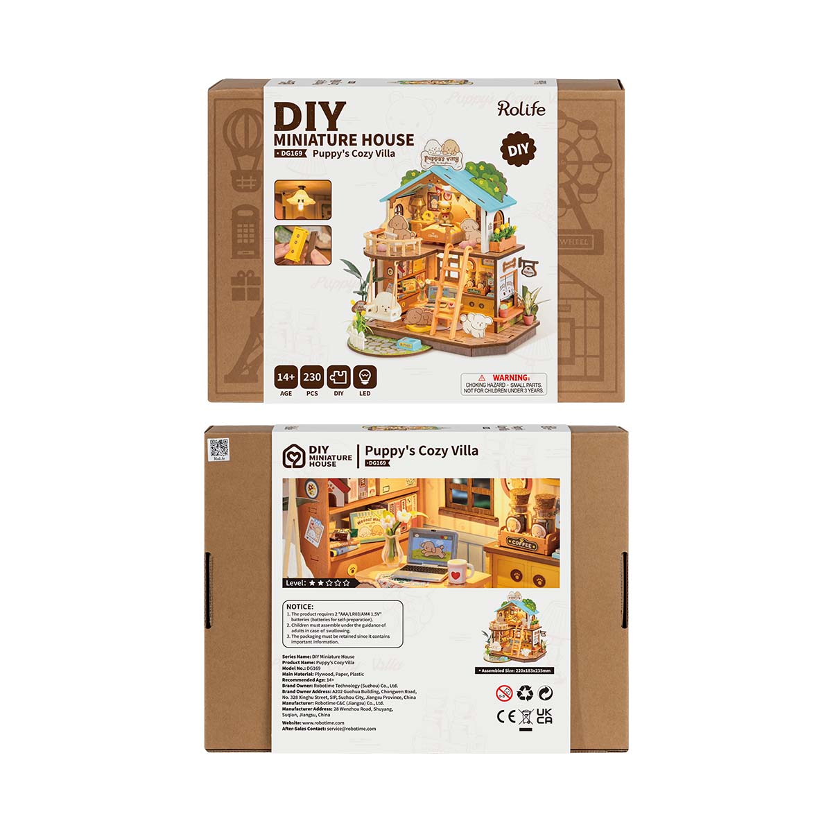 Puppy's Cozy Villa DIY Miniature House