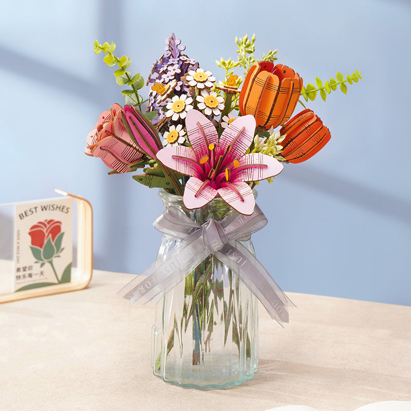 Pink Lily DIY Flower 3D Puzzle