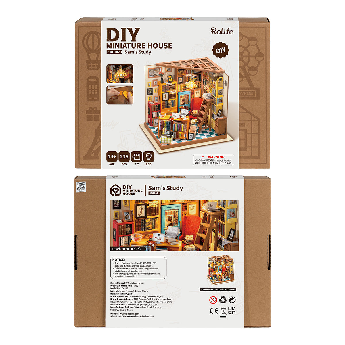 Sam's Study Library DIY Miniature House