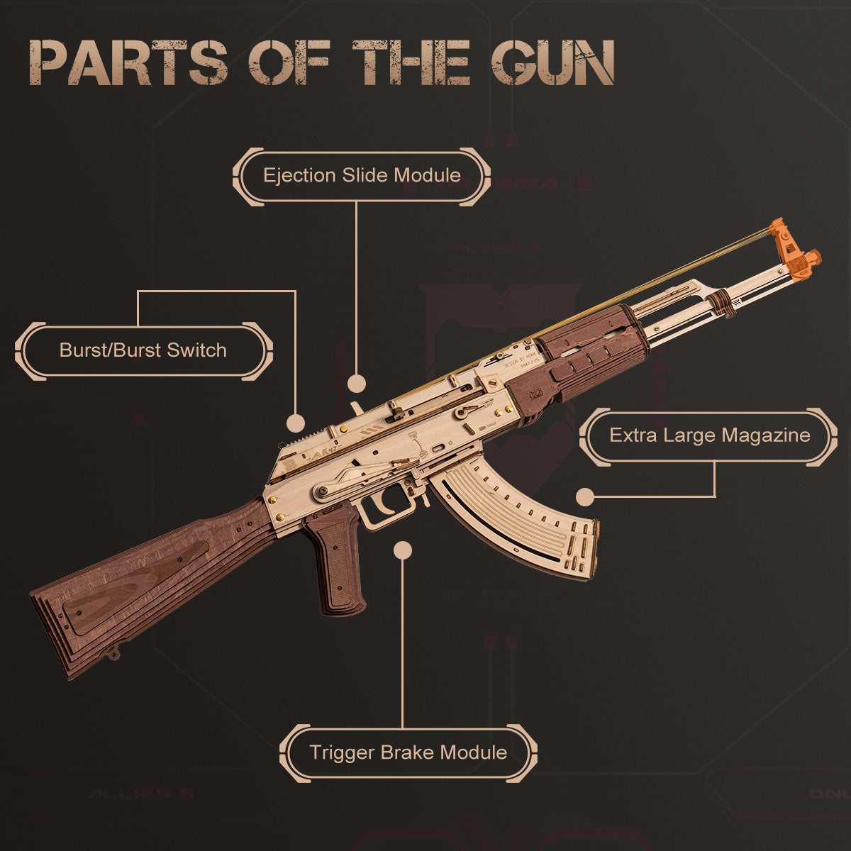 AK-47 Assault Rifle Toy Gun 3D Puzzle