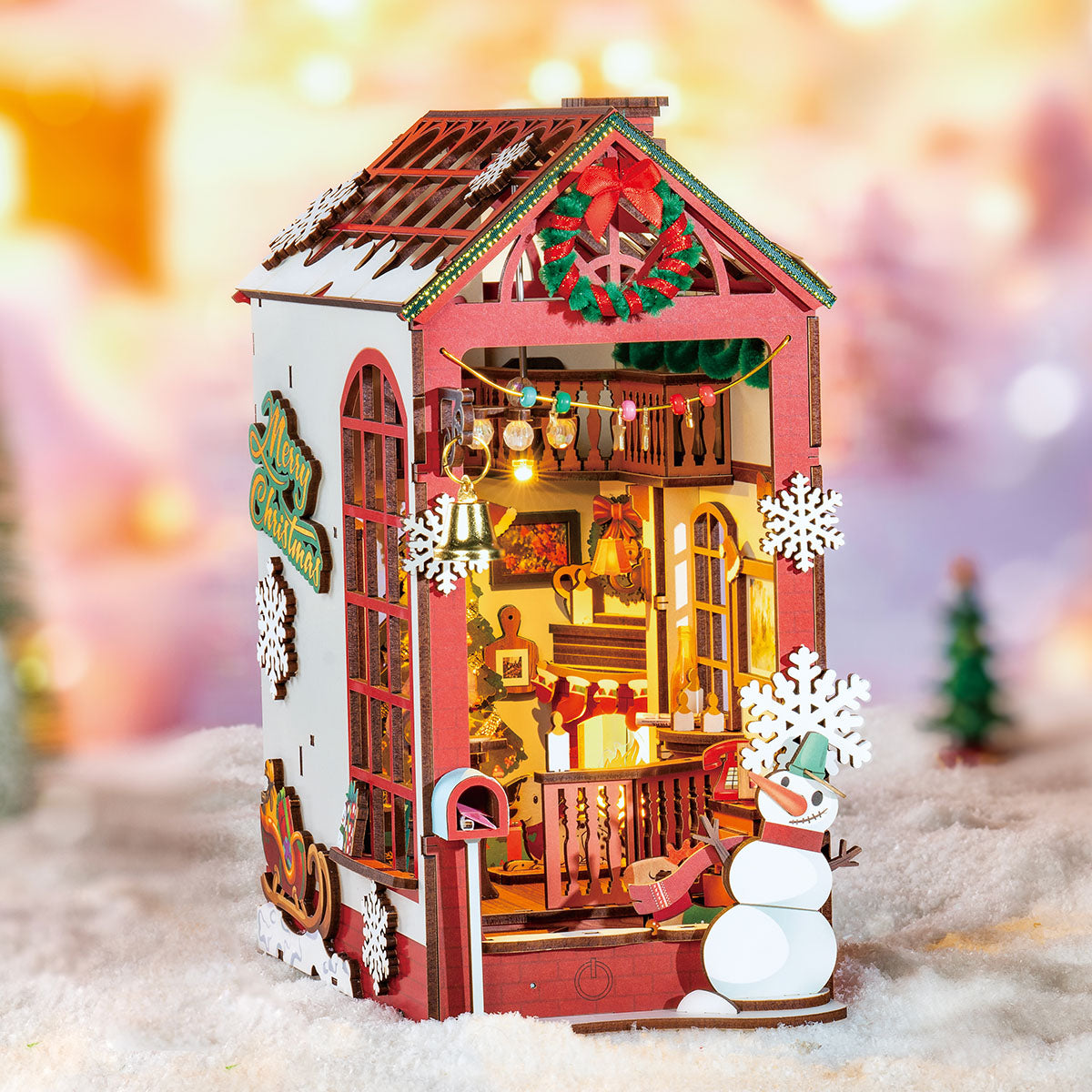 Christmas Indoor Scene DIY Book Nook