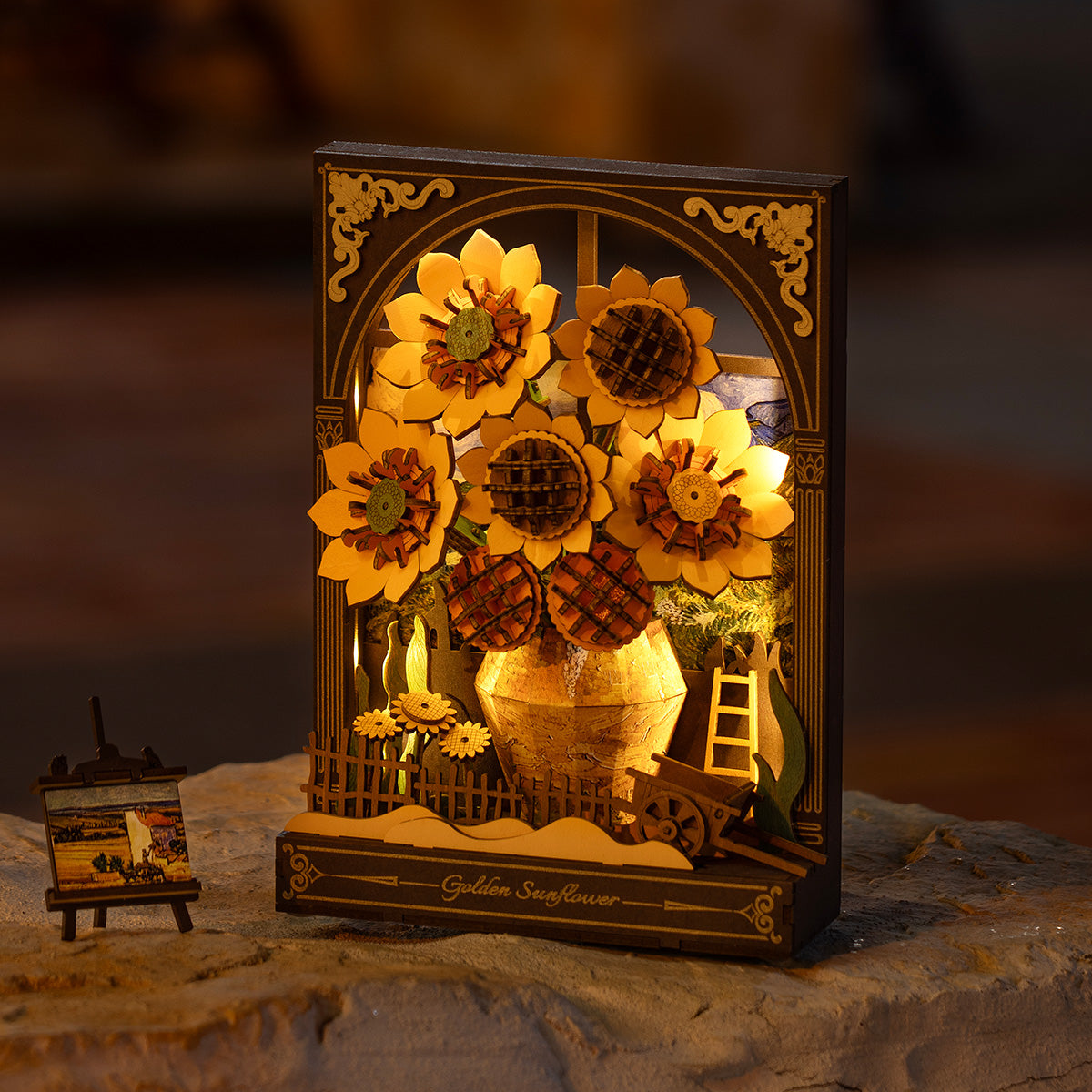 Golden Sunflower Wall Art 3D Puzzle