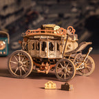 Stagecoach Mechanical Music Box 3D Puzzle