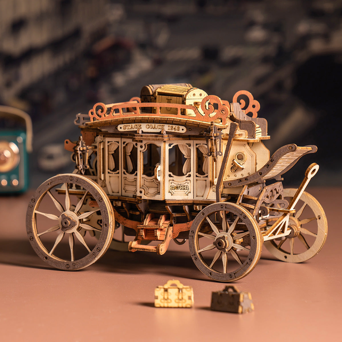 Stagecoach Mechanical Music Box 3D Puzzle