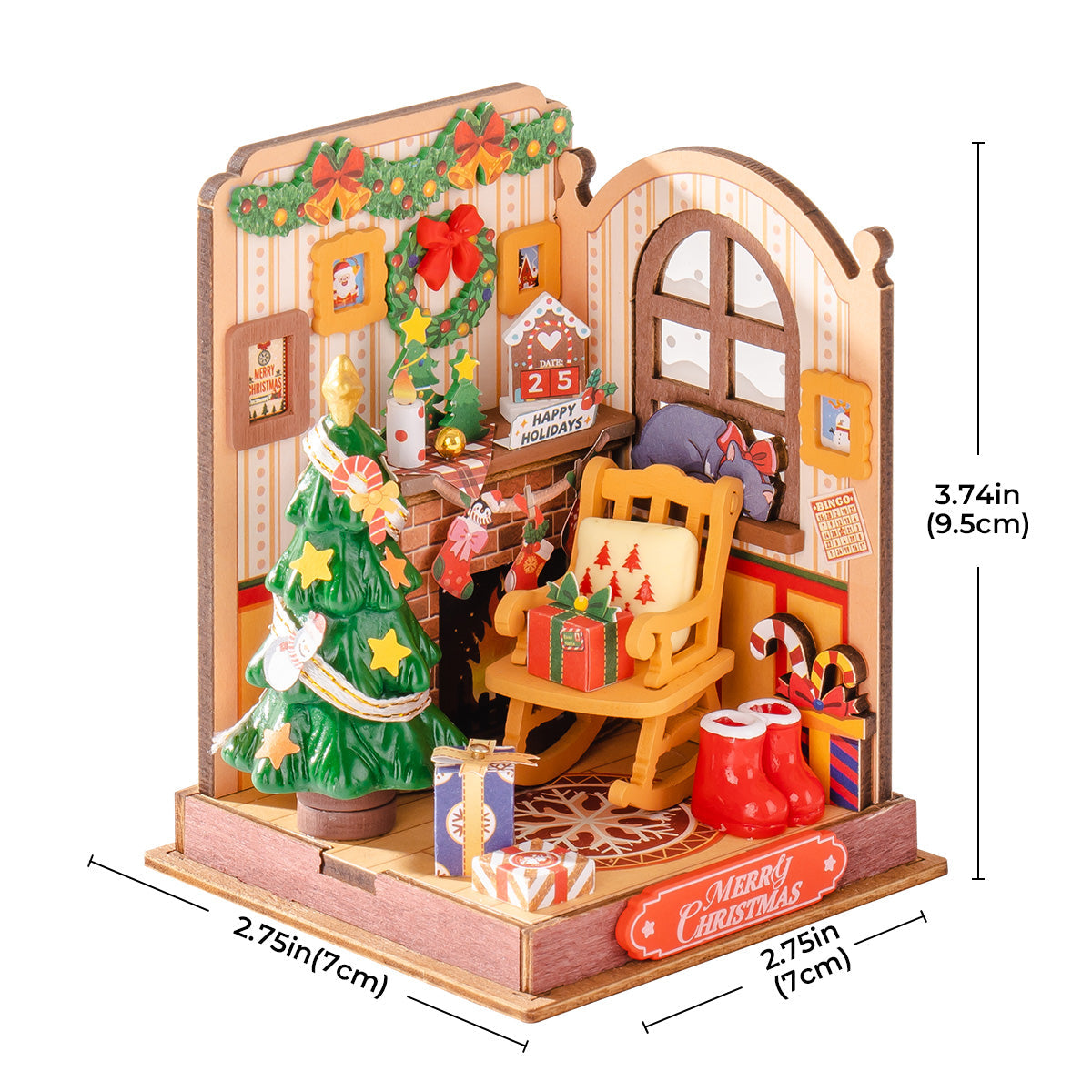 Christmas Fireplace DIY Miniature House