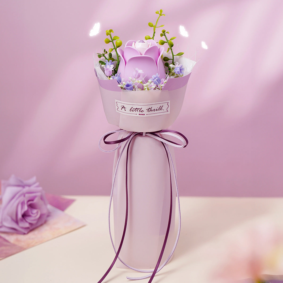 Purple Rose DIY Bouquet 3D Puzzle