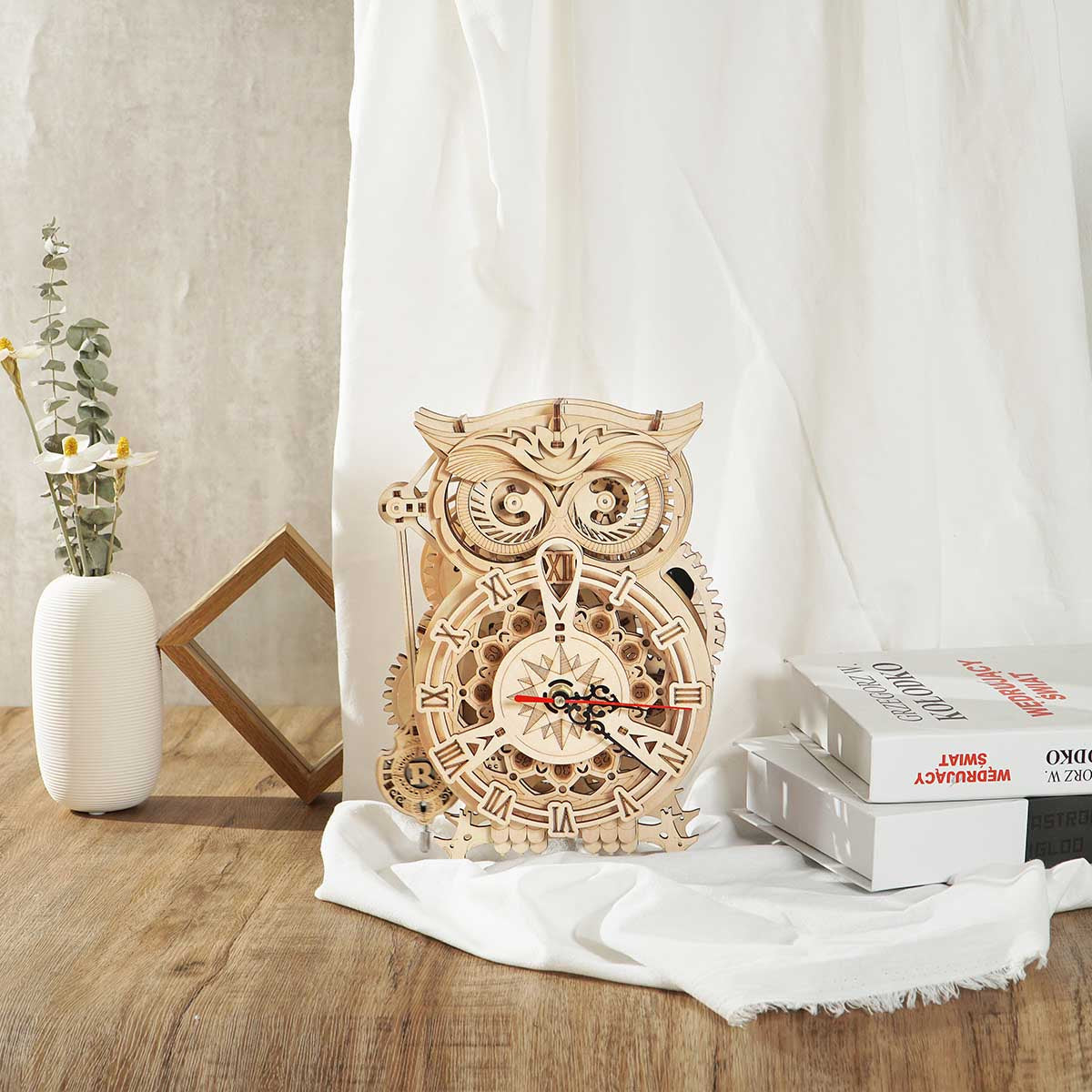 Owl Clock Mechanical Gears 3D Puzzle