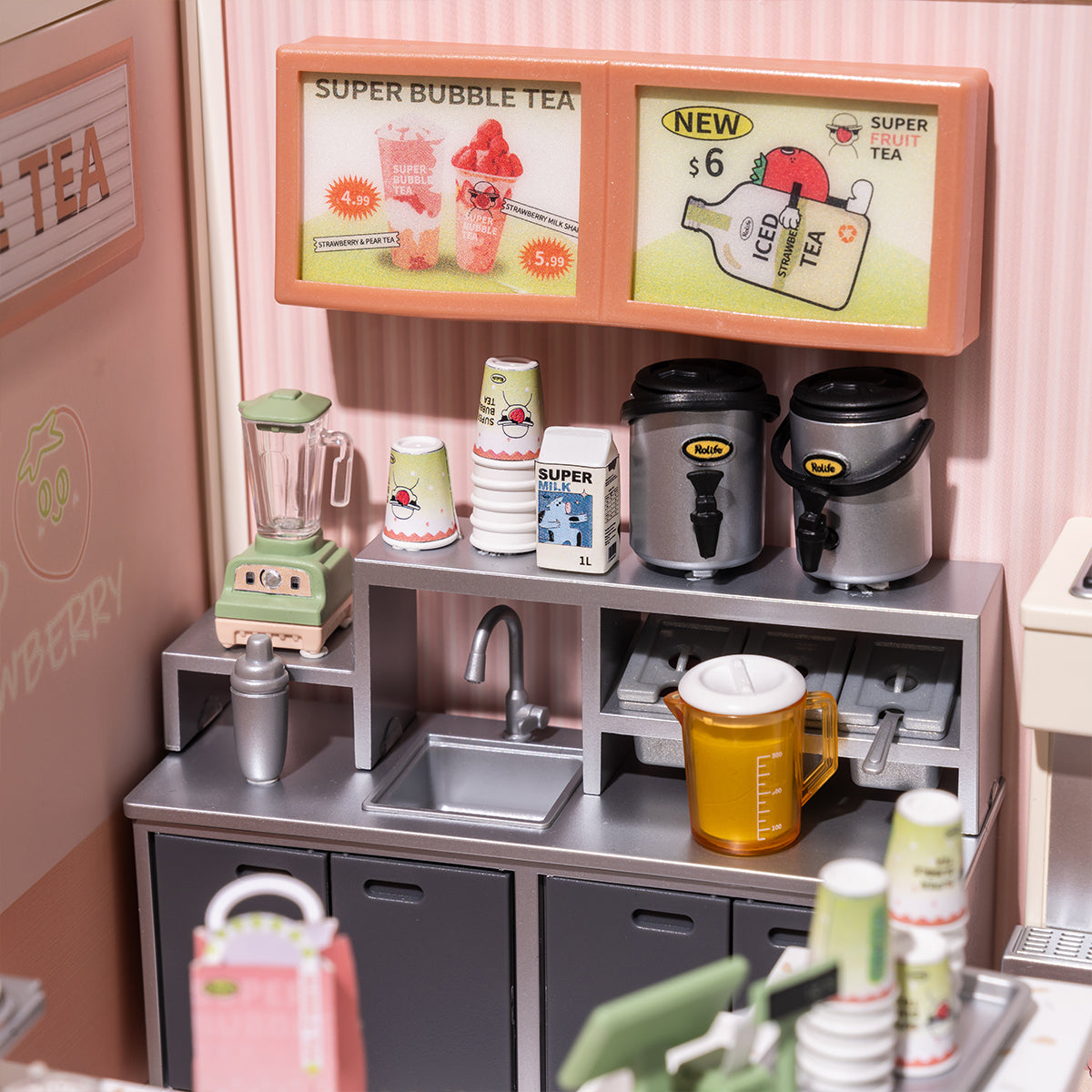 Double Joy Bubble Tea DIY Miniature House