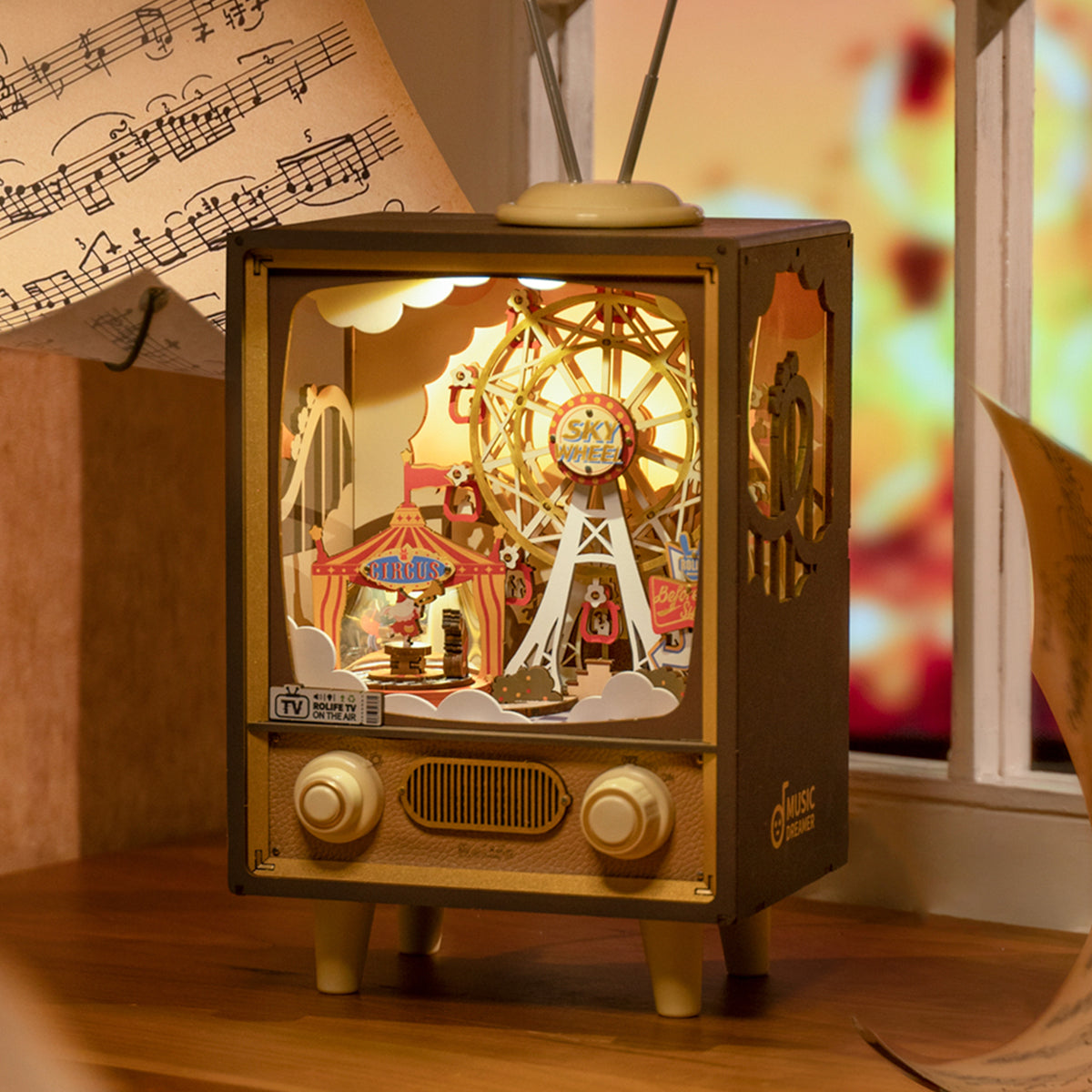 Sunset Carnival DIY Music Box 3D Puzzle
