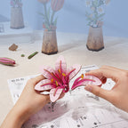 Pink Lily DIY Flower 3D Puzzle