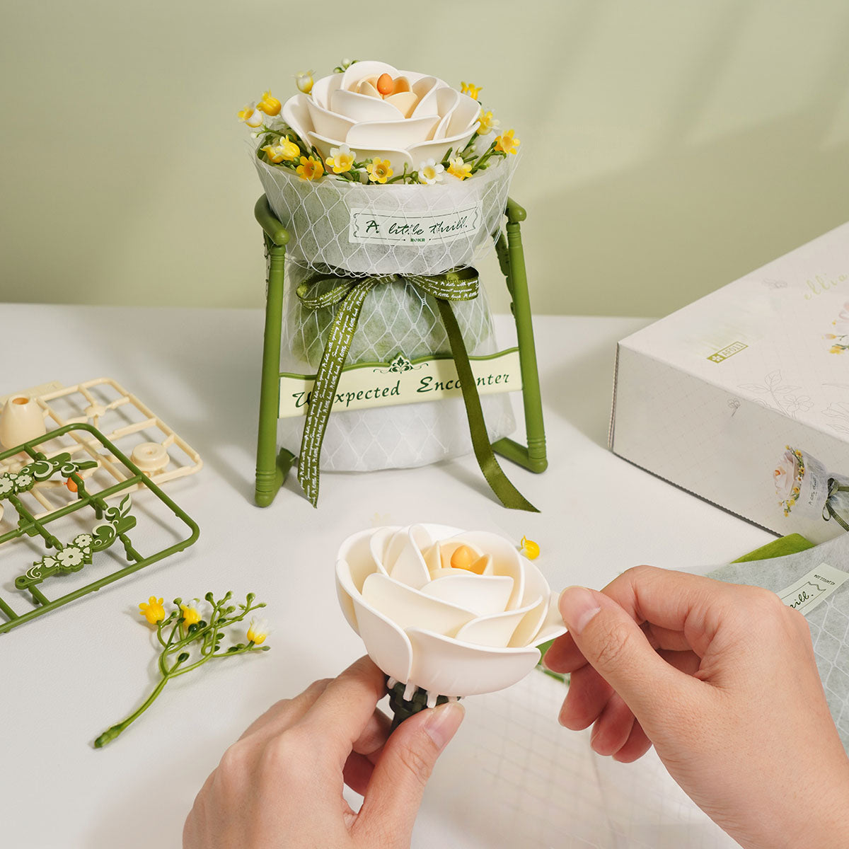 White Camellia DIY 3D Puzzle