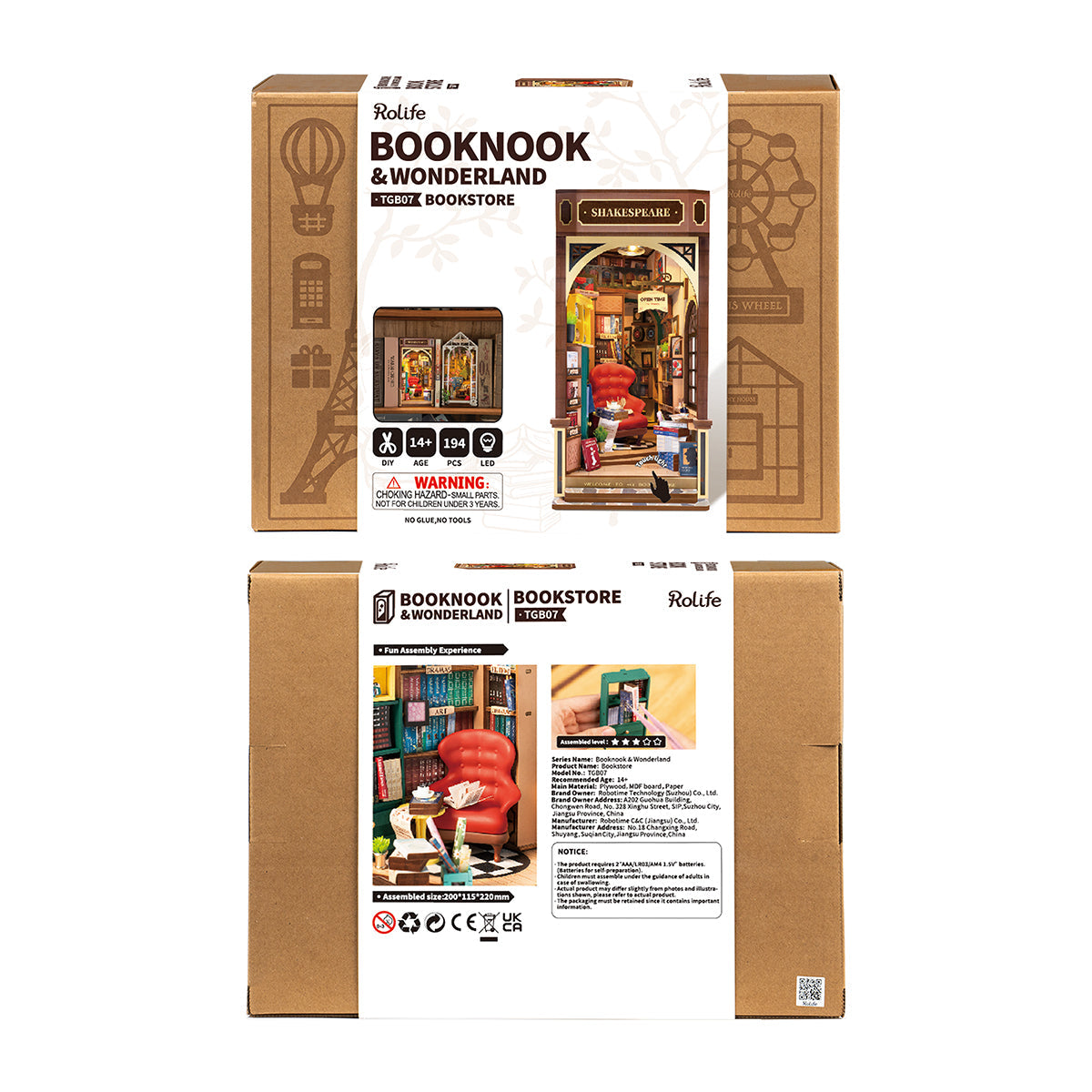 Bookstore DIY Book Nook Shelf Insert