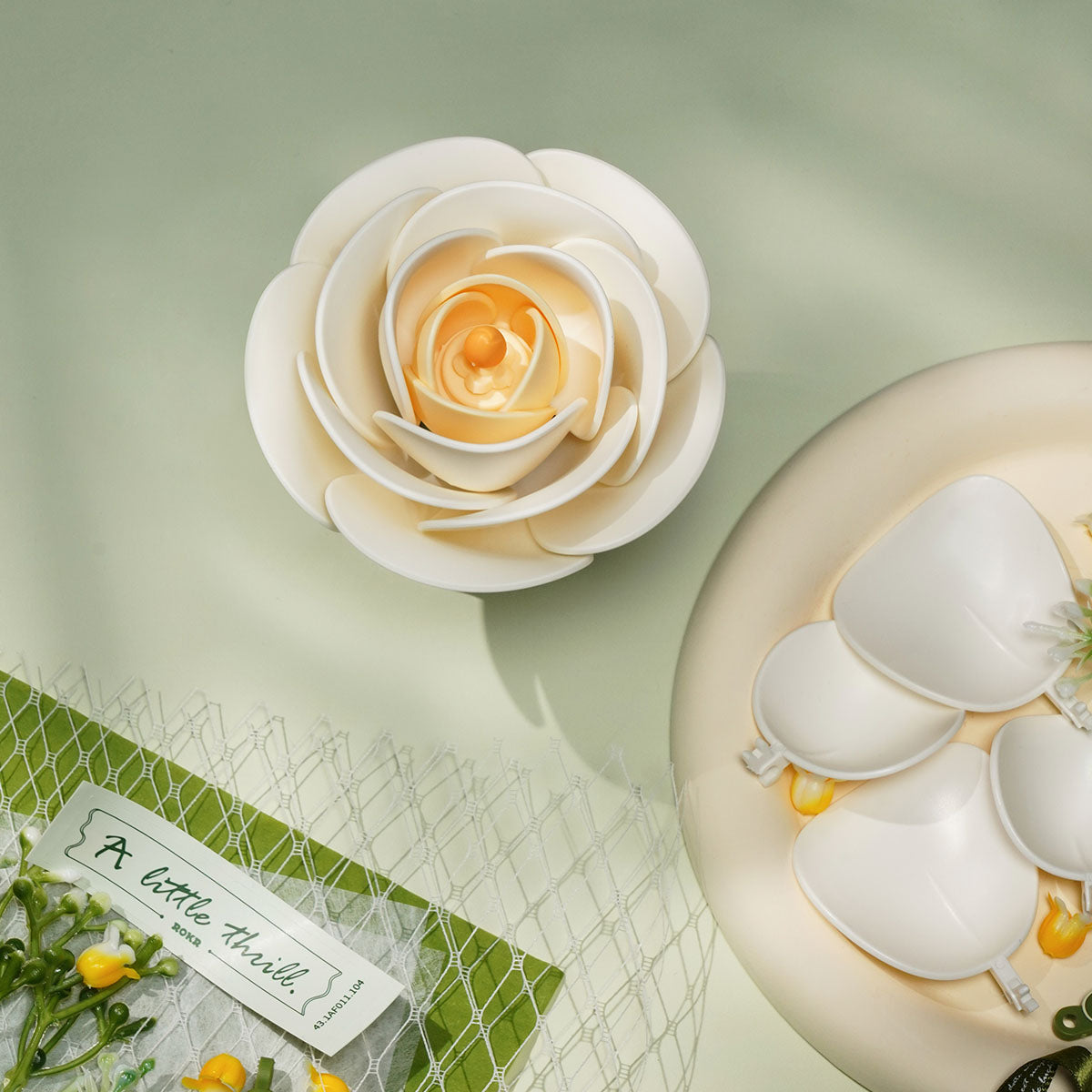 White Camellia DIY 3D Puzzle
