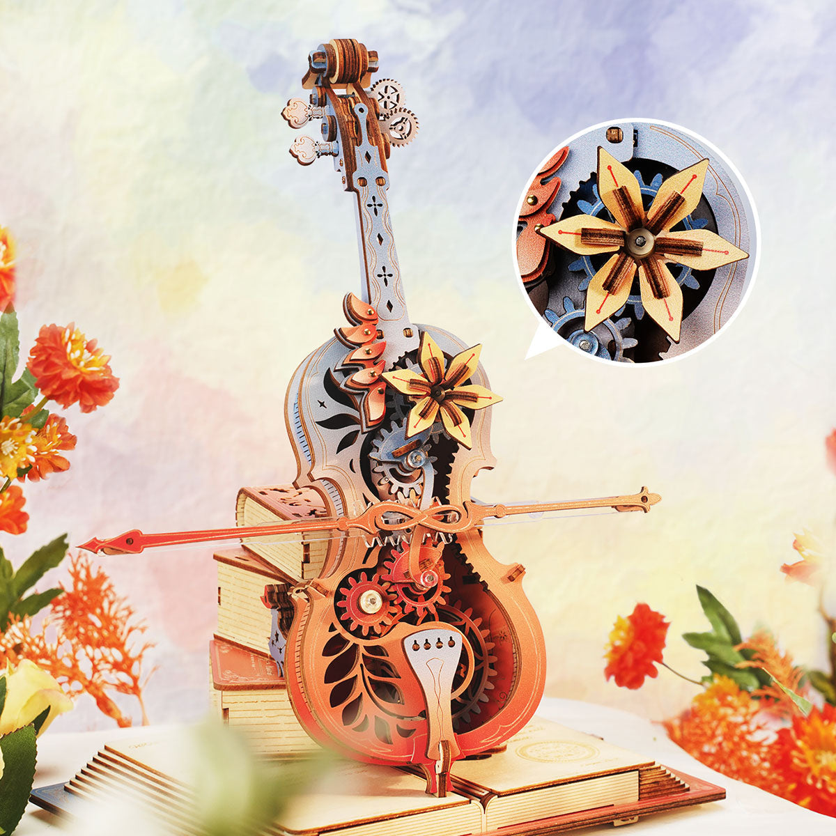 Magic Cello Mechanical Music Box 3D Puzzle