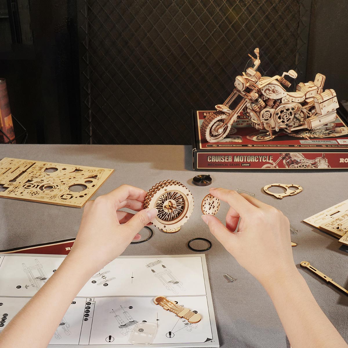 Cruiser Motorcycle 3D Puzzle