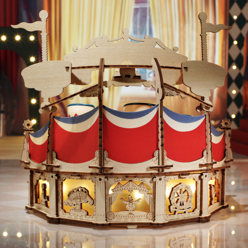 Tilt-A-Whirl DIY Music Box 3D Puzzle