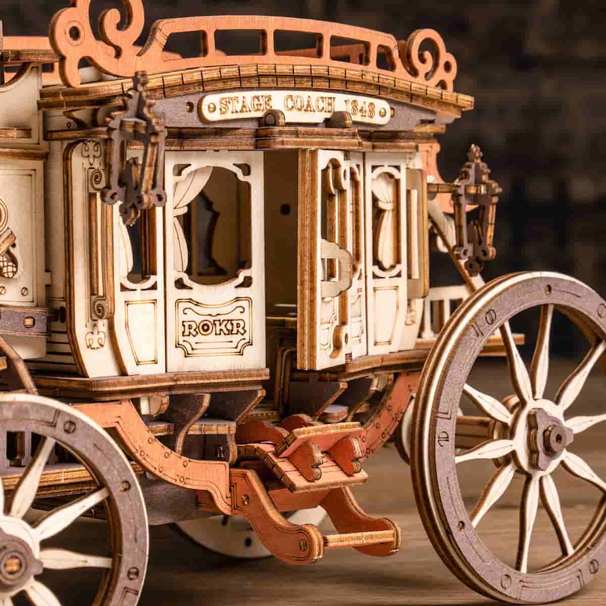 Stagecoach Mechanical Music Box 3D Puzzle