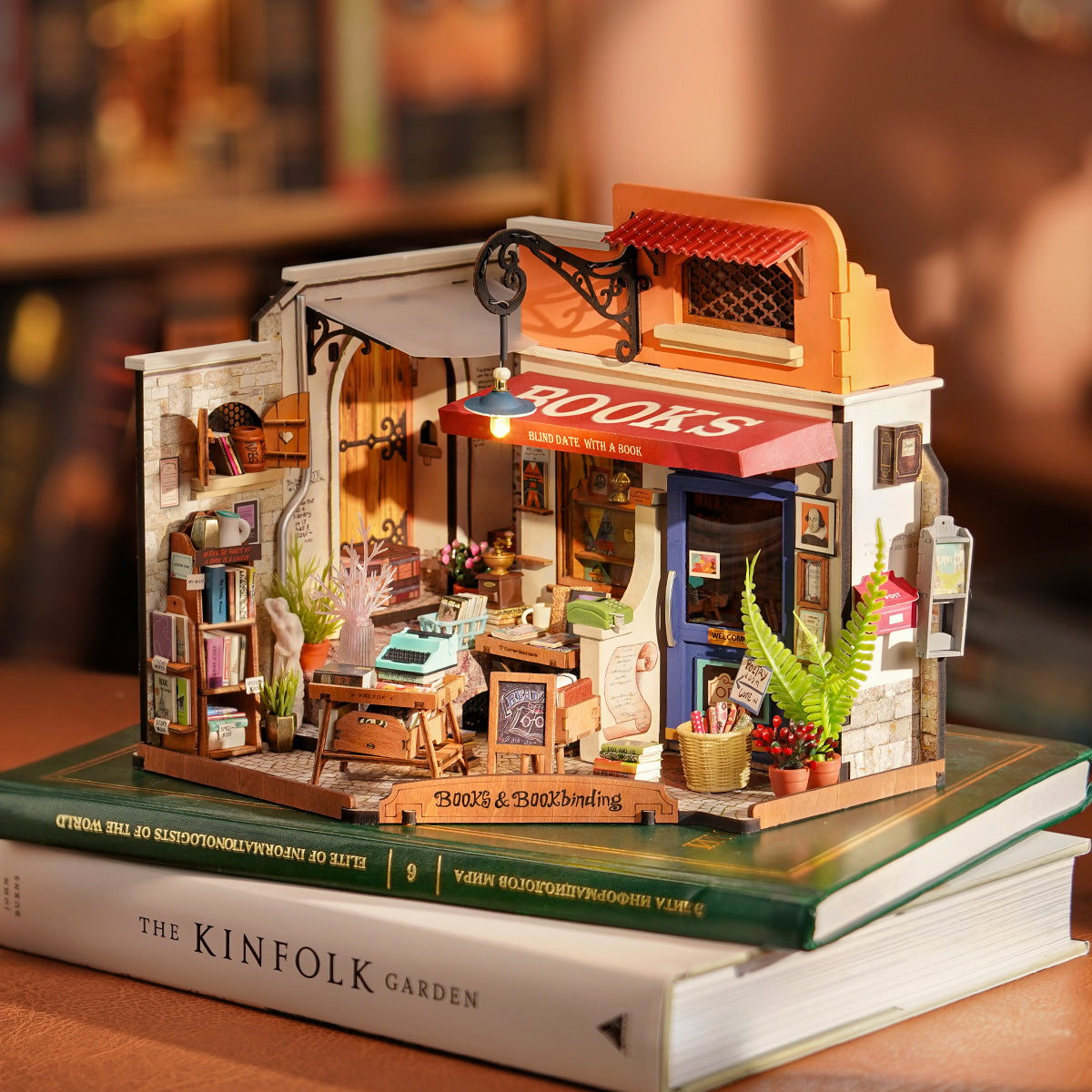 Corner Bookstore DIY Miniature House