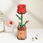 Red Rose DIY Flower 3D Puzzle