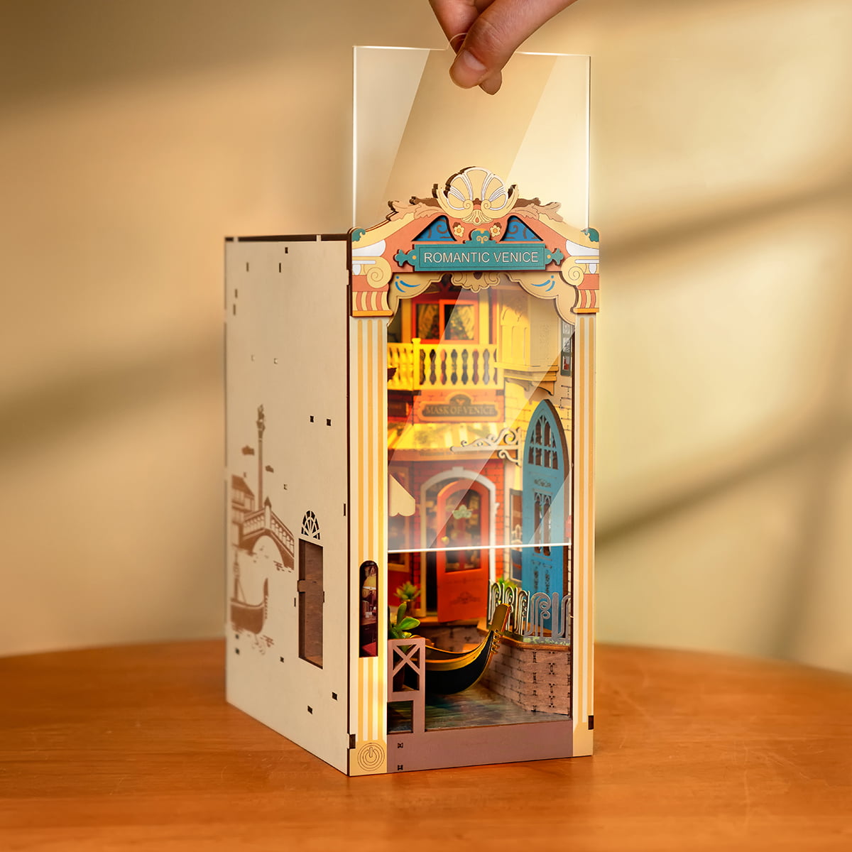 Romantic Venice DIY Book Nook Shelf Insert
