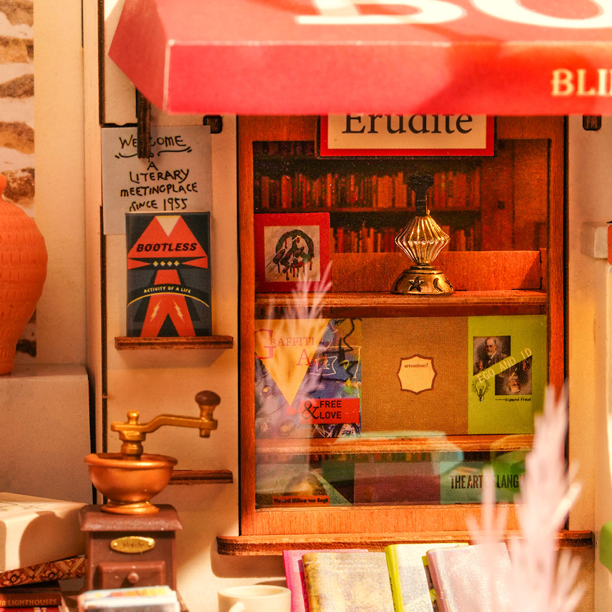 Corner Bookstore DIY Miniature House