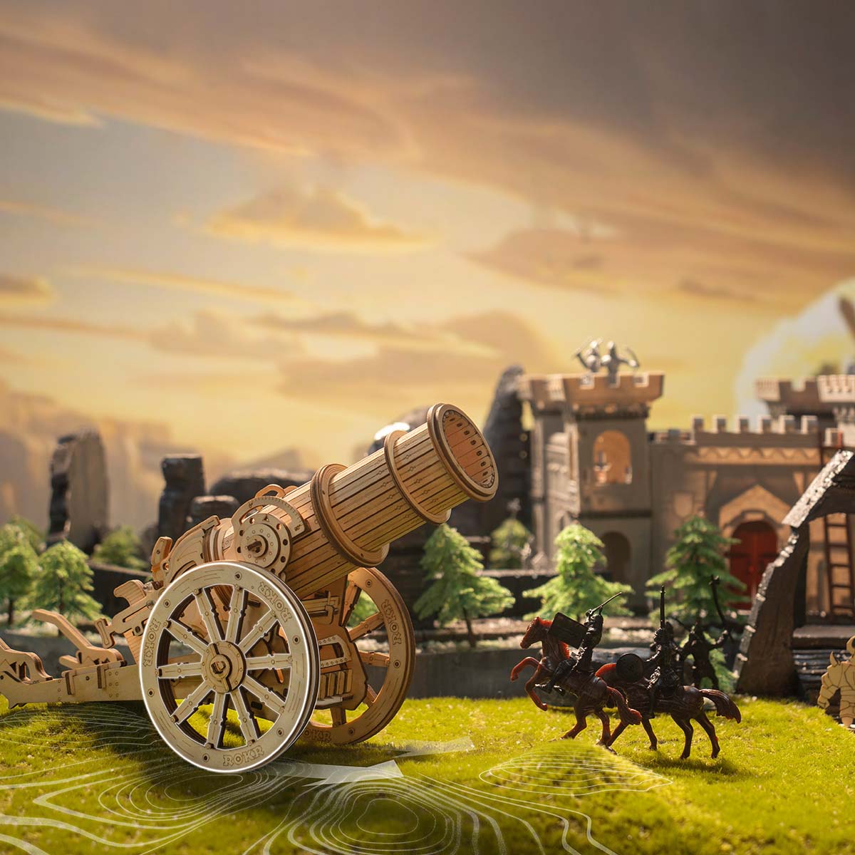 Wheeled Siege Artillery 3D Puzzle