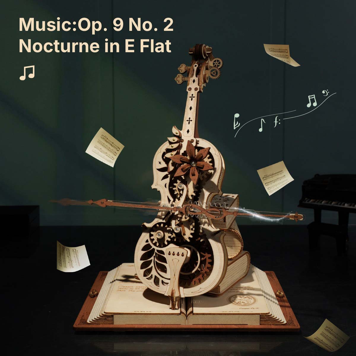 Magic Cello Mechanical Music Box 3D Puzzle