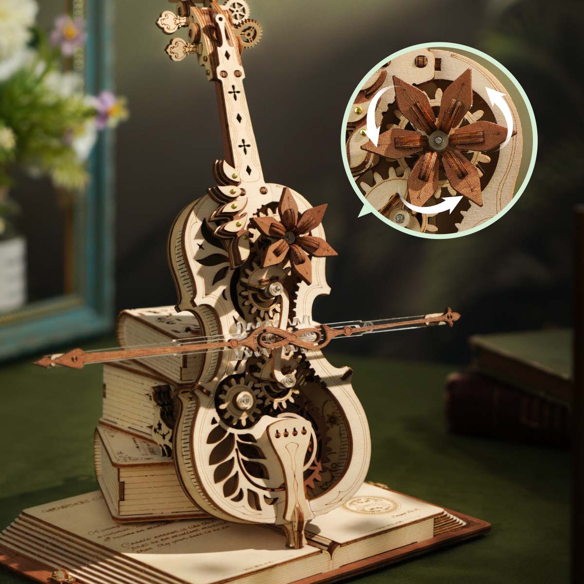 Magic Cello Mechanical Music Box 3D Puzzle