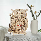 Owl Clock Mechanical Gears 3D Puzzle