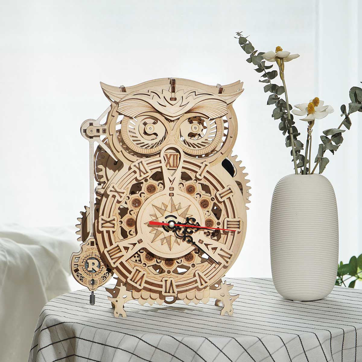 Owl Clock Mechanical Gears 3D Puzzle