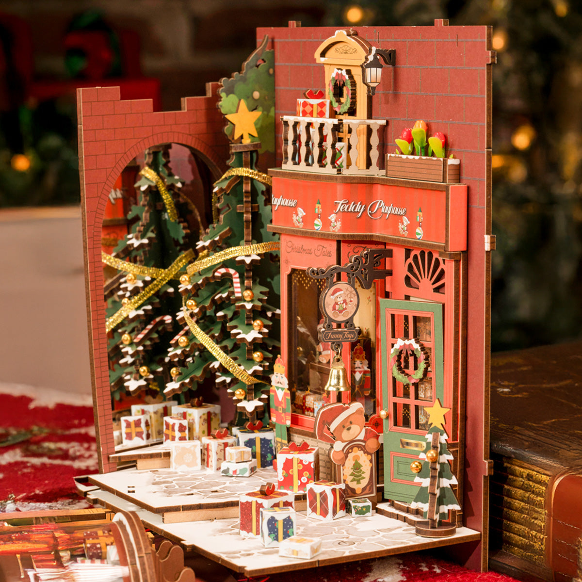 Christmas Indoor Scene DIY Book Nook