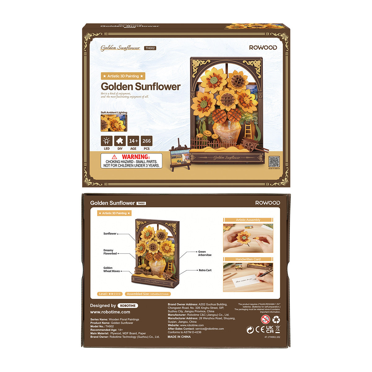 Golden Sunflower Wall Art 3D Puzzle