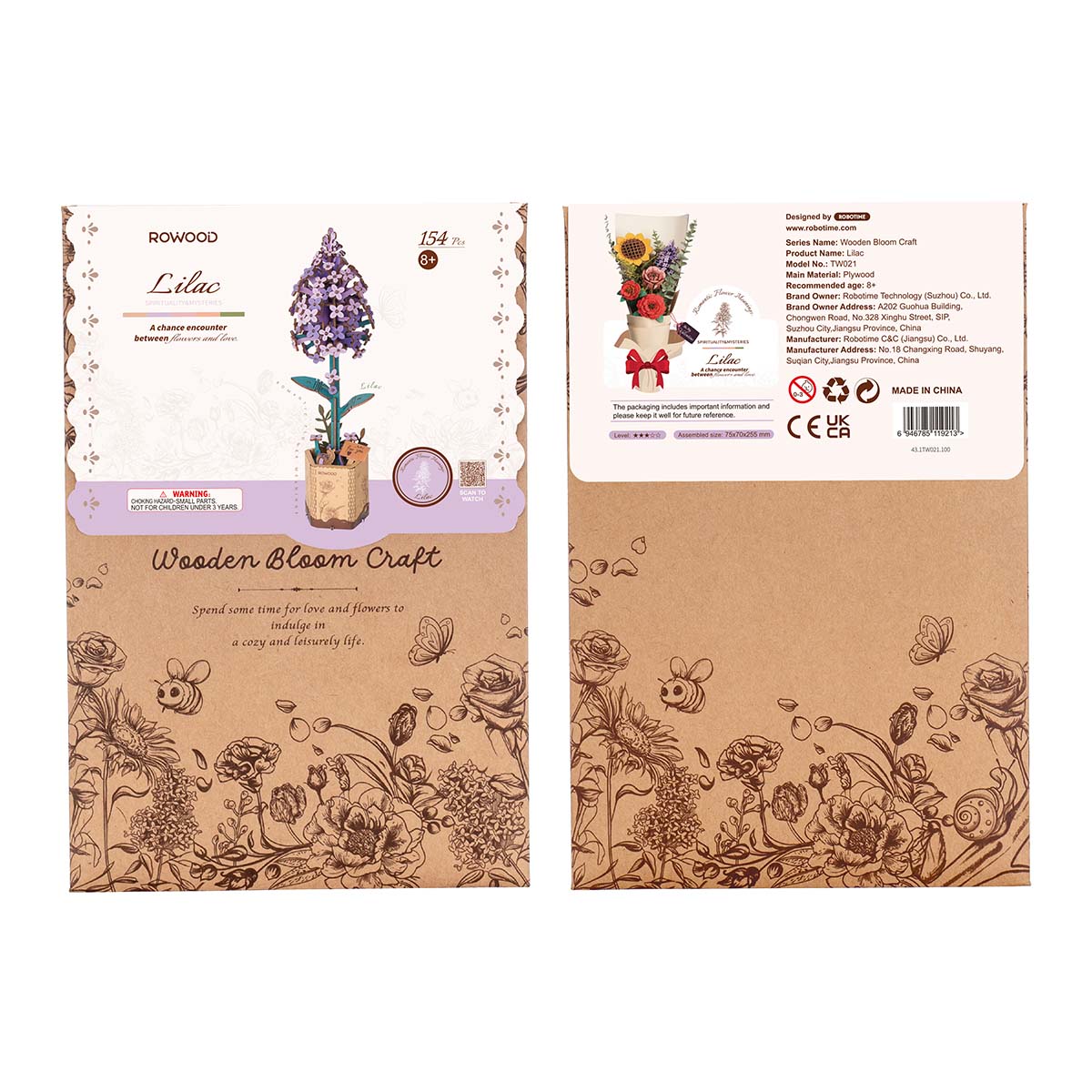 Lilac DIY Flower 3D Puzzle