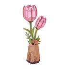 Pink Tulip DIY Flower 3D Puzzle